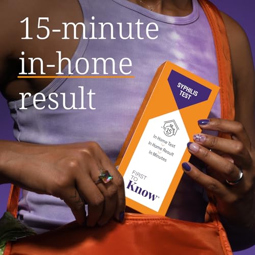 First To Know® Syphilis Test, in Home Fingerstick Blood Test with in Home Result in 15 Minutes, Discrete, Lab Accurate Testing (1 Test)