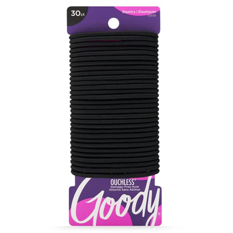 Mederma Scar Gel Reduces Acne, Burn, Surgery Scars, Goody 30 Count Black Ouchless Elastic Hair Ties