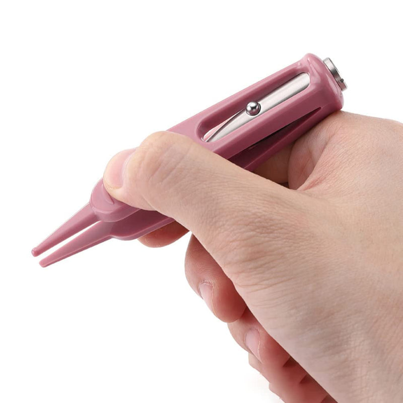 2 Pcs Infant Nose Cleaning Tweezers Round-Head Baby Booger Clips Nose Ear Cleaning Pliers Nose Booger Nippers with LED Light - BeesActive Australia