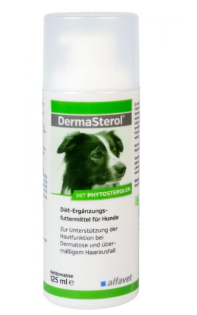 alfavet DermaSterol for Dogs & Cats (125 ml) – Skin & Coat Supplement – Omega 3 & 6 Fatty Acids, Vitamins & Phytosterols – Dietary Feed for Normal Skin Function 125 ml