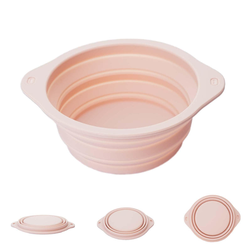 Collapsible Dog Bowls for Travel, 2 Pack BPA Free Silicone Portable Water Bowl for Dogs Cats Pet with Carabiner (Pink) - BeesActive Australia