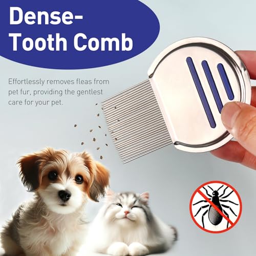 2 Pack Professional Stainless Steel Lice Comb, Reusable Lice and Nit Remover with Improved Precision Teeth, Red and Blue Set, Premium Quality for Effective Lice Removal