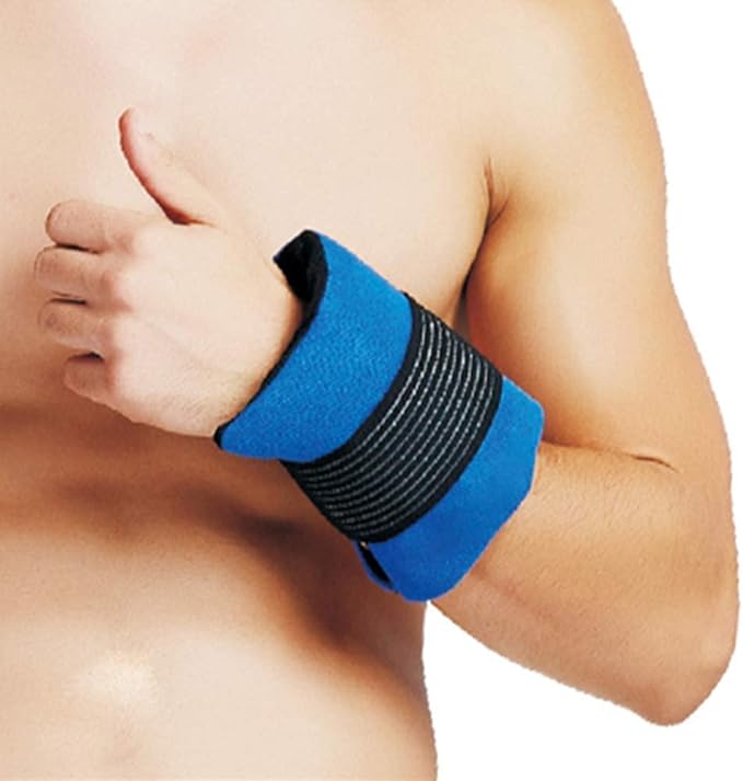 Knee icing supporter, fist gel ice pack (1 cover + 2 gels), ice pack, cooling pack, thermal pack, icing fist supporter, for both cold and hot use, reusable, for head and jaw, summer cooling, heat, extreme heat protection (blue) - BeesActive Australia
