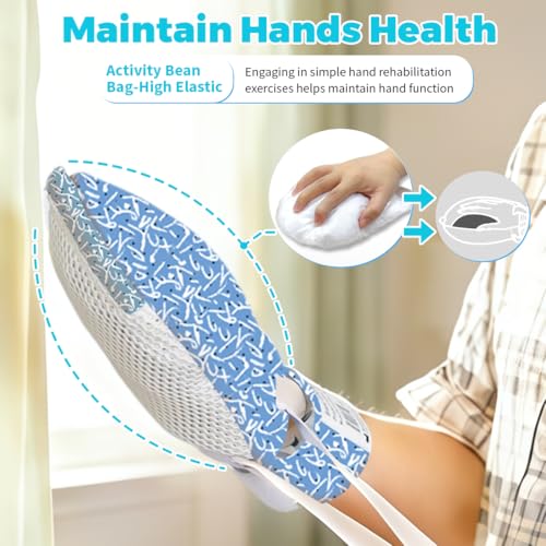 Dementia Restraint Gloves-2Pcs with Warm Pattern,Restraints Control Mitts,Safety Hand Gloves for Elderly/Dementia Patients,Anti Scratch Gloves to Prevent Scratching Harm