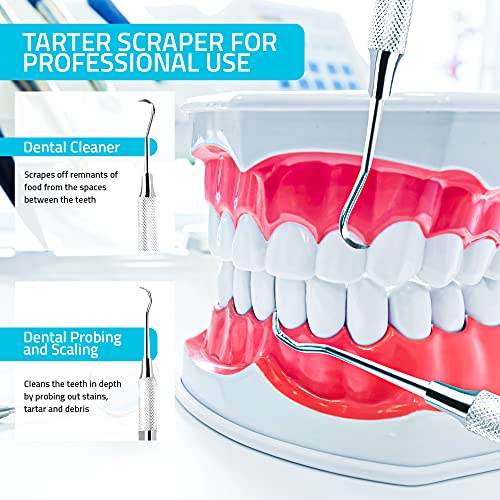 Utopia Care Dental Tartar Scraper Tool, Plaque Remover for Teeth 6.5 Inch Silver 1