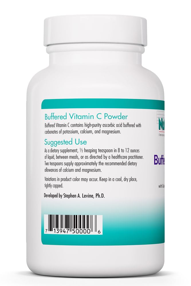 NutriCology Buffered Vitamin C Powder, Immune Support, 8.5 oz | Ascorbic Acid with Calcium, Magnesium and Potassium for Antioxidant and Immune Support, Non-GMO and Gluten-Free, 102 Servings