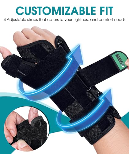 Oyakin Carpal Tunnel Wrist Brace Night Support, Thumb Brace for Men Women Right Hand-Black Small/Medium(1 piece)