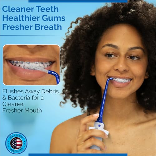 Oral Irrigator - Shower Water Flosser for Healthy Teeth and Gums Made in USA