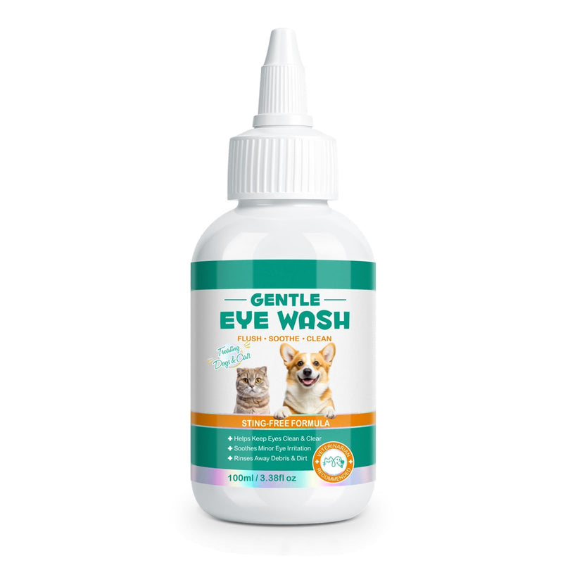 Dog Eye Drops 100ml Safe If Licked, Relieve Eyes Itching & Irritation,Antibiotic Eye Drops Use for pets (dogs, cats, small animals, reptiles, etc), livestock, farms, etc 1