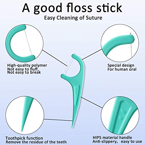 FAMILIFE Mint Dental Floss Picks for Teeth, 420 Count with Travel Cases Mint 420 Count