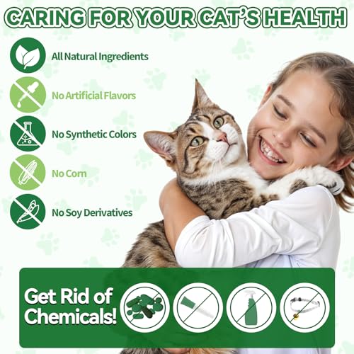 Flea & Tick Support for Cats 500 Crunchy & Creamy Chews Flea & Tick Support for Cats – Natural Herbal Drops with Multivitamin