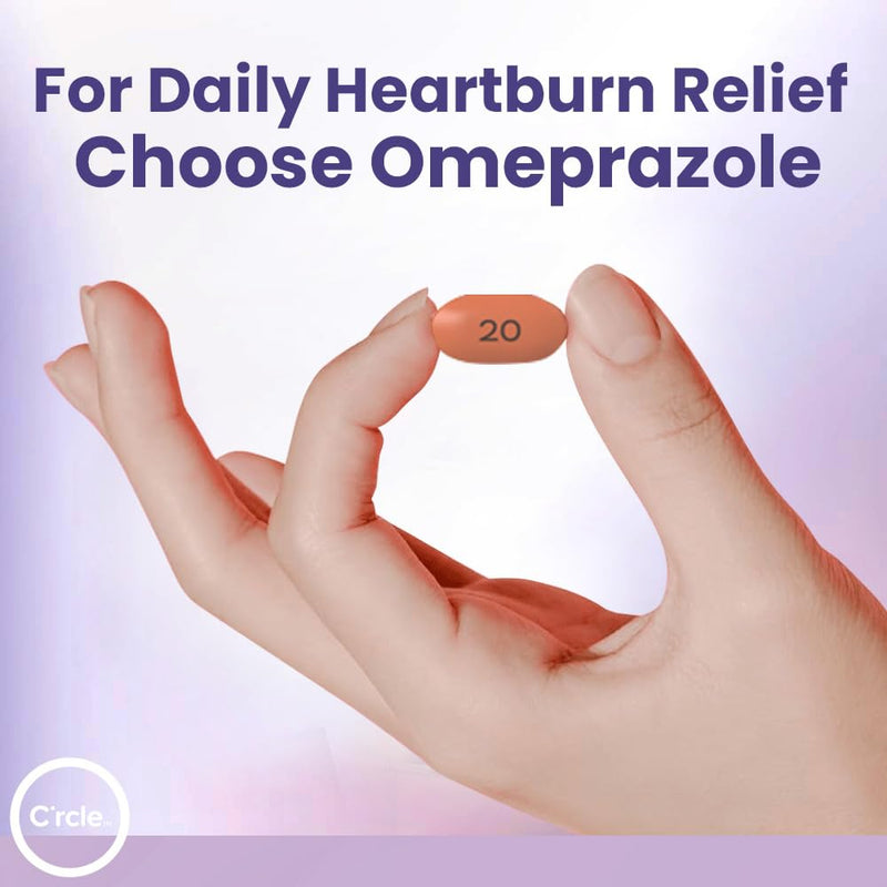 Omeprazole 20mg Bulk 84 ct - Heartburn Medicine Omeprazole Tablets - Acid Reducer Pills for Heartburn Relief and Acid Reflux Medicine - Six 14 Ct Bottles 42 Count (Pack of 2)