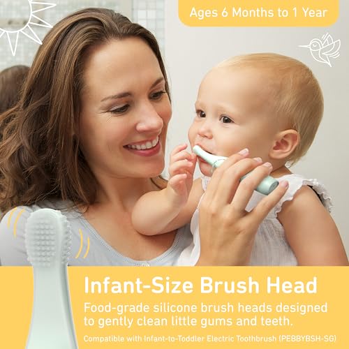 Pure Enrichment PureBaby 4-Pack Replacement Brush Heads for The Infant-to-Toddler Electric Toothbrush