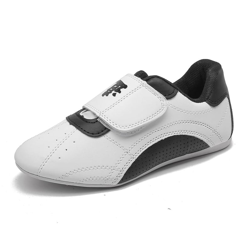 MSMAX Taekwondo Shoes Light Weight Boxing Karate Kung Fu Tai Chi Training Sneakers 1.5 M US Little Kid White