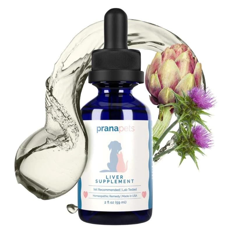 PranaPets Liver Supplement for Pets Naturally Aids in Healthy Liver Function for Dogs & Cats | Herbal Formula Helps Relieve Abdominal Pain, Indigestion & Inflammation of Liver & Gallbladder - PawsPlanet Australia