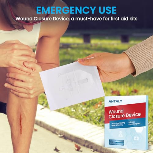 Wound Closure Strips, Zip Stitch Laceration Closure Kit, 12 PCS 2-Straps
