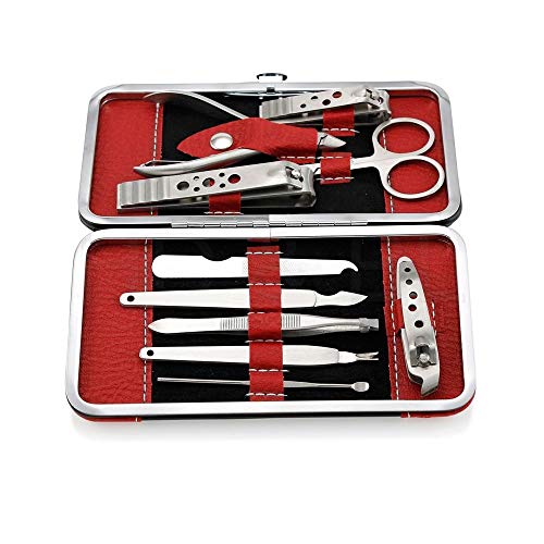 Manicure Pedicure Set Nail Clippers - 10 Piece Stainless Steel Manicure Kit - tools for nail, Cutter Kits - for women, men Includes Cuticle Remover with Portable Travel Case