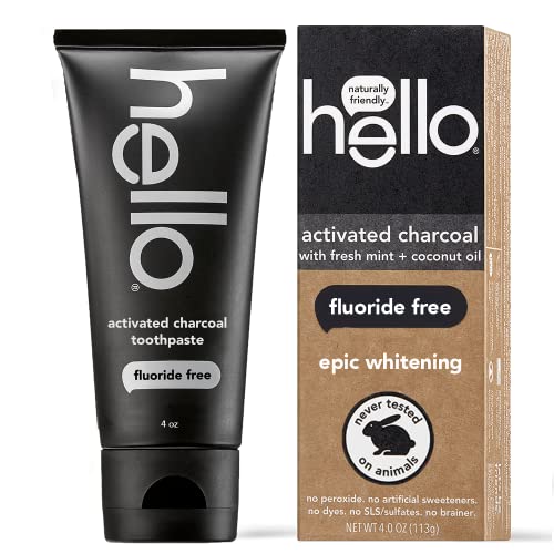 hello Variety (Unicorn, Strawberry, Dragon) Fluoride Kids Toothpaste, Anticavity, Natural Flavors & Activated Charcoal Epic Whitening Fluoride Free Toothpaste, Fresh Mint + Coconut Oil