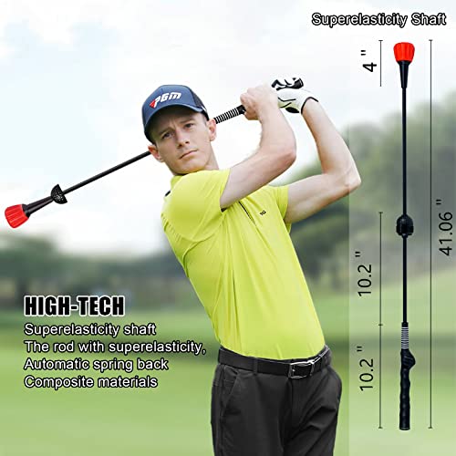 PGM Golf Swing Trainer Aid -2.0 Golf Swing Training Aid Golf Practice Warm-Up Stick for Strength Flexibility and Tempo Training -Suit for Practice Chipping Hitting Golf Accessories Right - Fixed Length