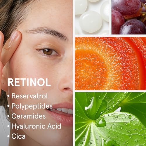 iRestore Retinol Serum for Face - 1% Retinol with Peptides & Hyaluronic Acid - Anti Aging Night Serum for Sensitive Skin - Fragrance Free, Reduces Fine Lines, Wrinkles (Pack of 1) Pack of 1