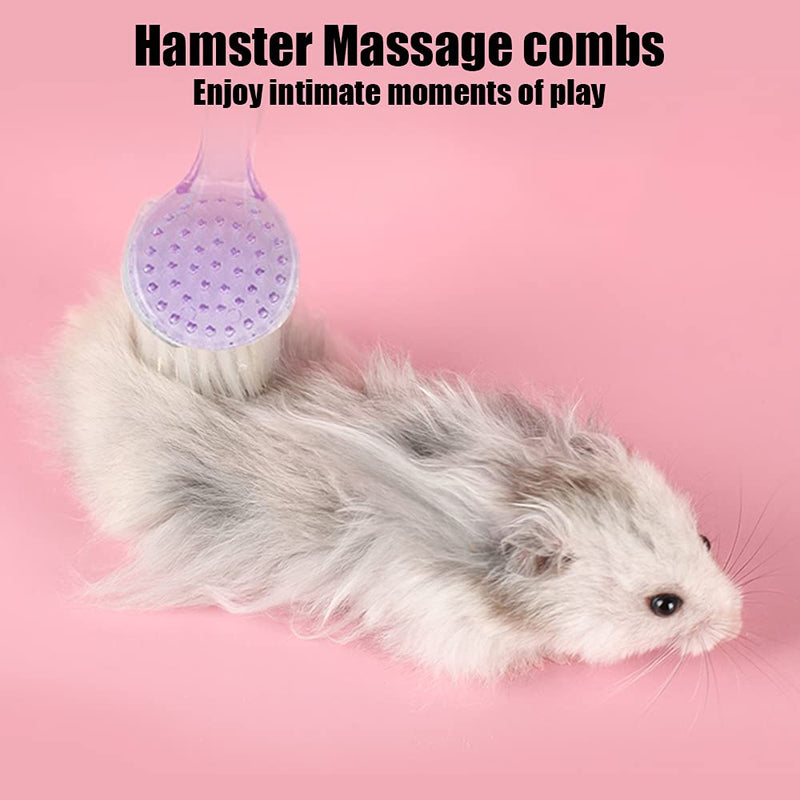 2 Pack Hamster Brush, Guinea Pig Massage Combs, Hedgehog Cleaning Supplies - Purple - BeesActive Australia