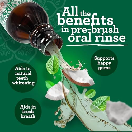GuruNanda Complete Oral Wellness Kit – Coconut & Peppermint Oil Pulling & 4-Pack Fluoride-Free Toothpaste for Cleaner Mouth, Happy Gums & Brighter Smiles