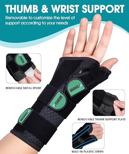 Oyakin Carpal Tunnel Wrist Brace Night Support, Thumb Brace for Men Women Right Hand-Black Small/Medium(1 piece)
