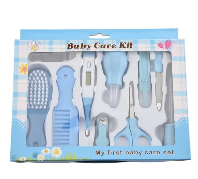 10 PCS Baby Grooming Health Care KIT for New Borns and Toddlers (Blue) Ideal for Travelling & Home Use Blue - BeesActive Australia