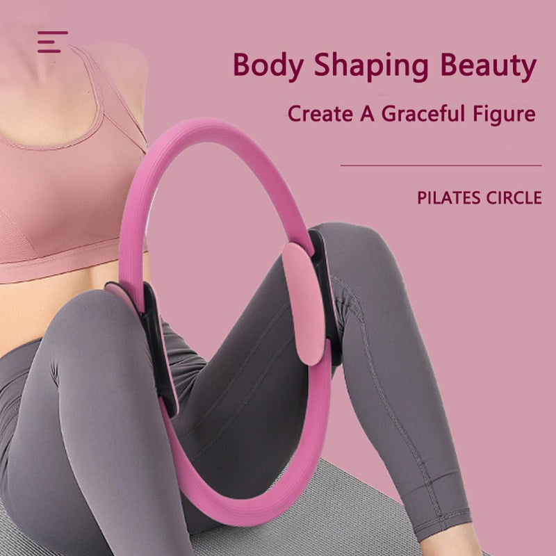 Pilates Ring Circle, 14 Inch Magic Circle Yoga Ring for Yoga, Pilates, Strength Training, Thigh and Arm Exerciser