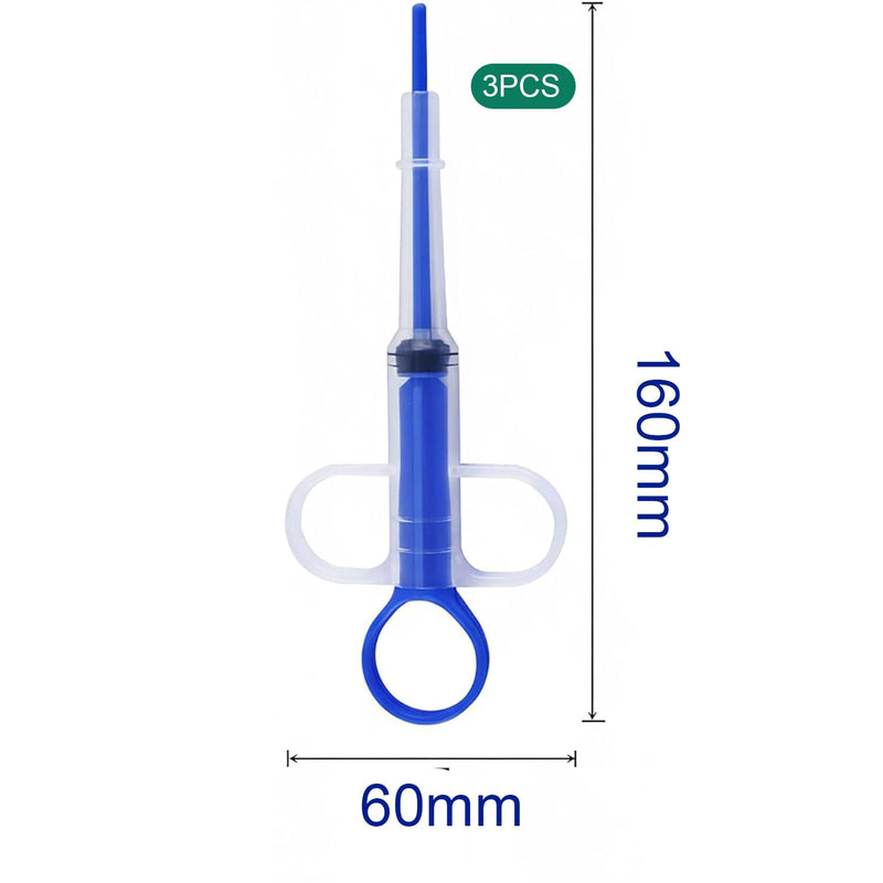 Pack of 3 Medication Feeder for Cats and Dogs, Stress-Free Pill Dispensers for Cats and Small Dogs, Pill Gun Assist Tool with Pusher for Tablets