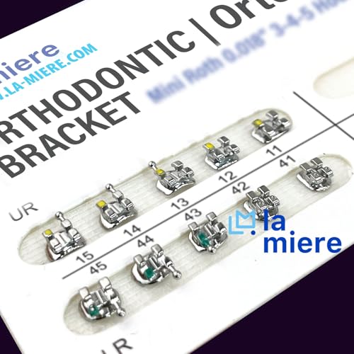 200PCS Orthodontic Metal Brackets Standard Roth 0.022 Slot Bondable 3-4-5 Hook 10PK 200
