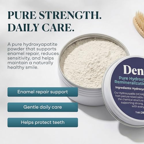 Dento Hydroxyapatite (MCHA) Tooth Powder, 1oz, Enamel Strengthener 1 Ounce (Pack of 1)