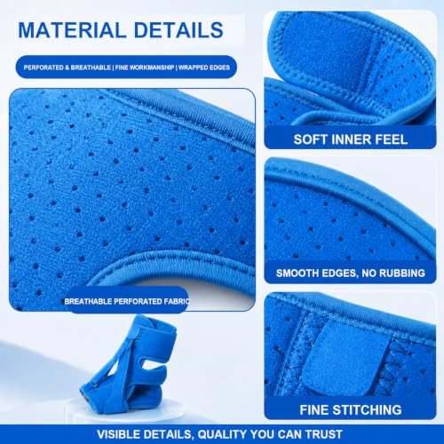 Plantar Fasciitis Night Splint, Foot Drop Brace, Adjustable Dorsiflexion, Breathable Memory Foam Men Women (Purple) Purple