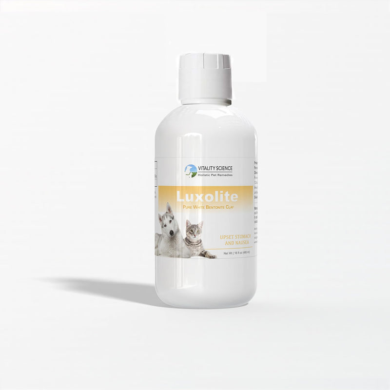 Vitality Science Luxolite Bentonite Clay for Pets | All Natural Anti Diarrhea for Dogs & Cats | Gas Relief for Dogs | Detox for Digestive & Immune Support for Dogs | Loose Stool Relief (Large) Large, 1-Pack