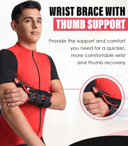 MAXAR Advanced Wrist Brace with Thumb Spica Splint, Providing Effective Support for Dequervains Tendonitis, Carpal Tunnel, and Arthritis Pain, Best Wrist Brace with Thumb Stabilizer (Left Hand, S) Small Left Hand