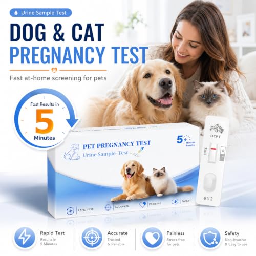 Dog & Cat Pregnancy Test Kit (2 Pack), Reliable Accurate Urine Test, 10 Minute Fast Readings, Gentle Non-Invasive Home Test for Household Pets 2 Pack