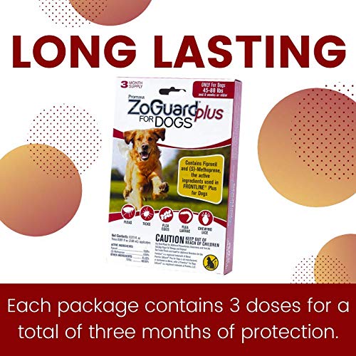 Plus Flea and Tick Prevention for Dogs (Large - 45-88 lb) 3 Dose - BeesActive Australia