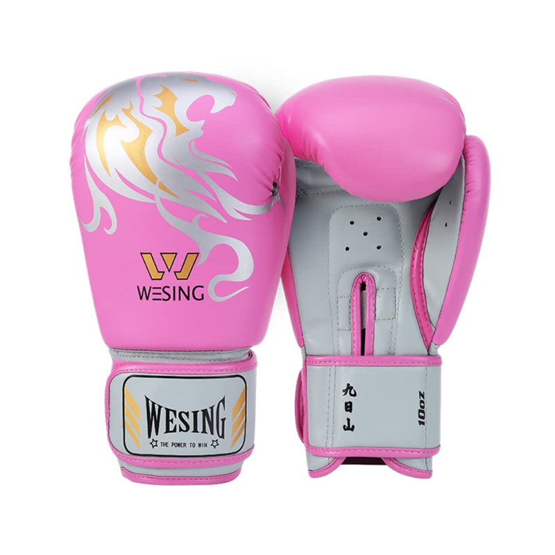 Wesing Boxing Gloves for Women Boxing Training Gloves 10oz Sparring Punching Gloves for Punching Bag, Kickboxing, Muay Thai, MMA Pink