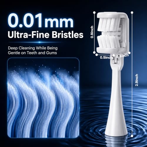 3 Sided Replacement Electric Toothbrush Heads Model W1