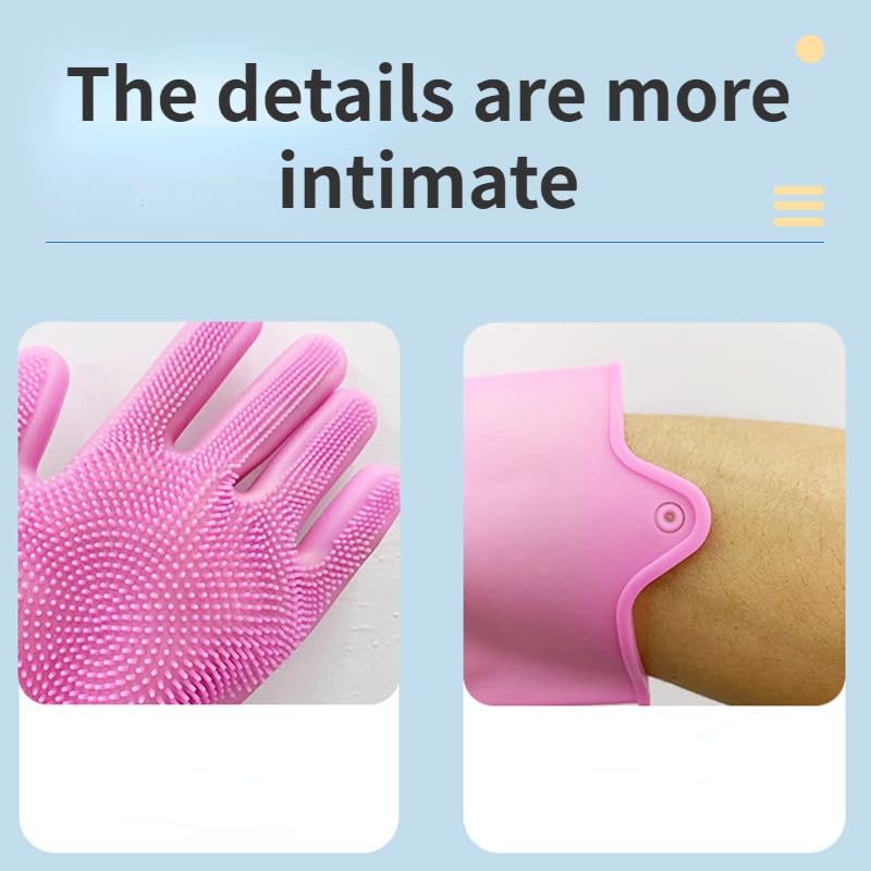 2 pairs of pet bathing gloves, dog and cat bathing gloves, bathing massage, thickening, scratch protection and bite prevention - BeesActive Australia