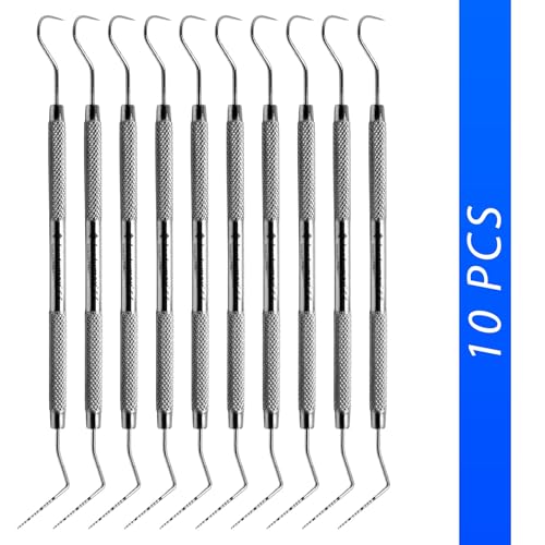 10Pcs Professional Dental Probe & Explorer Set - UNC15/23 Periodontal Instruments, 1-15mm Color-Coded, Lightweight Hollow Handle - for Dentists, Hygienists & Dental Schools