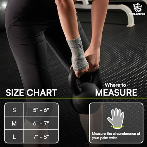 Vital Salveo - Elastic Wrist Compression Sleeve (1PC) - S Small