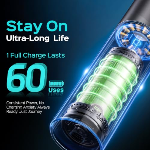 COSLUS C60 Rechargeable Rotating Electric Toothbrush for Adults Deep Clean Black