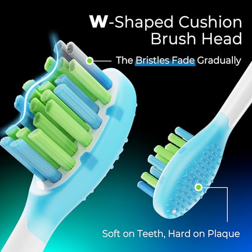 7AM2M Sonic Electric Toothbrush for Adults&Teens with LED Screen, 5 Modes, One Charge for 365 Days, 2 Minute Timer, with 8 Brush Heads and Travel Case (Pink) Pink