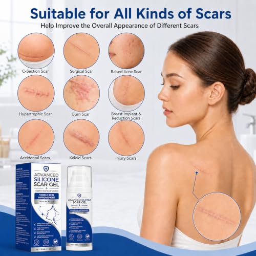 Advanced Silicone Scar Gel for Old & New Scars, C-Section & Acne, 50ML