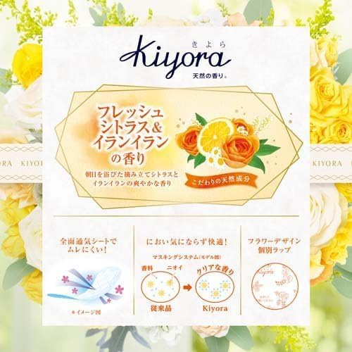 Sofy Kiyora Ylang Ylang & Citrus Scent Sheet Fragrance (72 Count x 3) with Panty Liner + DailyGlow Original Wipes Unicharm - BeesActive Australia