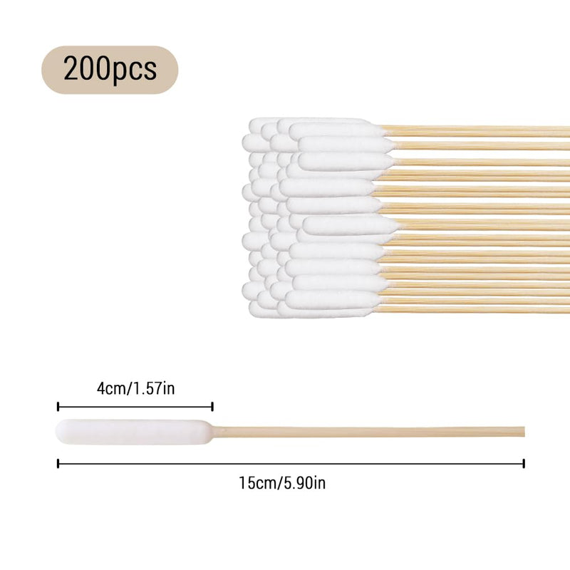 200 Pcs Pet Dog Ear Cleaner Cotton Buds, 15 cm Large Cotton-Buds Animal Ear Cleaning Cotton Swab Sticks Wax Remover for Cat Dog Ear-Wax Infection-Removal