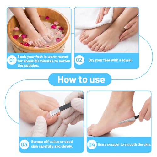 6Pcs Ingrown Toenail Removal Kit, Pedicure Tool Feet Corn Remover