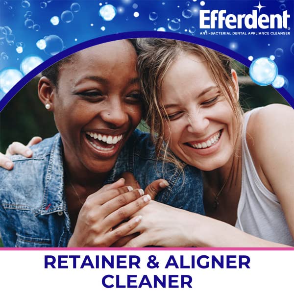efferdent Retainer & Denture Cleaner, Minty Fresh & Clean Oxi-Action Tablets, Daily Cleanser Dissolves Stains, Removes Odors, Freshens Dental Appliances, 90 Count (Pack of 2) 90 Count (Pack of 2)