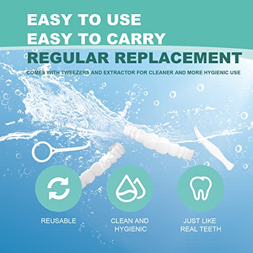 2 Pairs Snap on Dentures for Women & Men, Comfortable & Confident Smile, Snap in Teeth for Missing Teeth